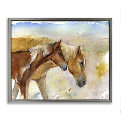 Art sauvage sur toile, "Chevaux sauvages" par John Keeling