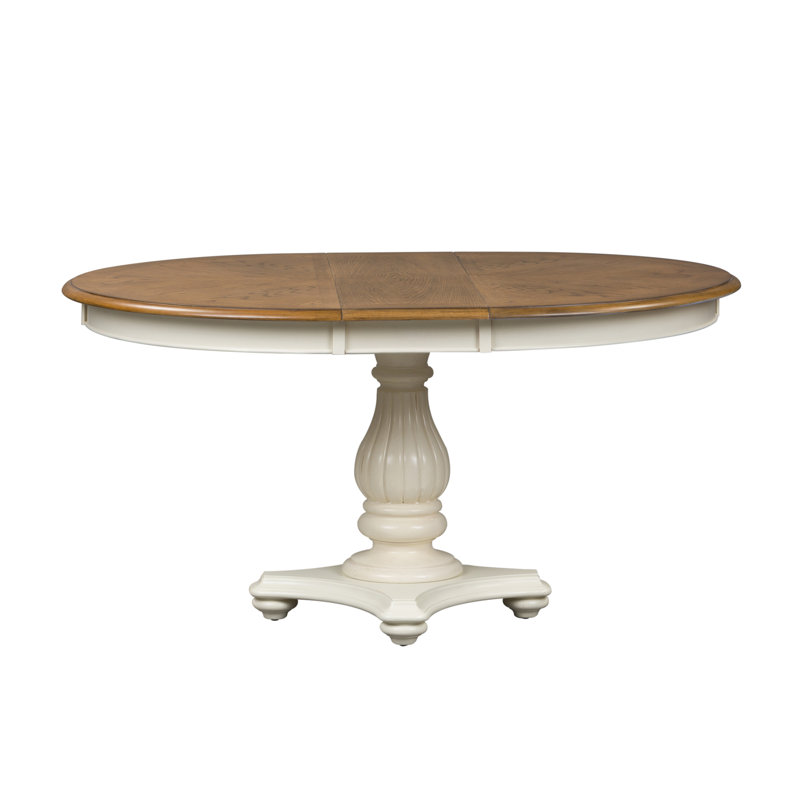 Cleckheat Pedestal Dining Table w/ 12" Leaf