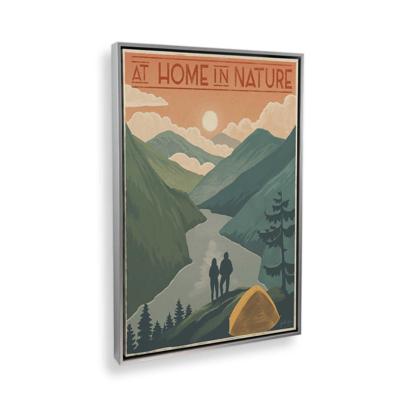 «Back to Nature», reproduction sur toile, Cadre flottant en chrome poli, H 36,75 po x l 24,75 po
