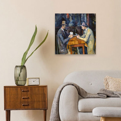Les joueurs de cartes, impression d'art contemporain classique coloré de 1893 à 1896