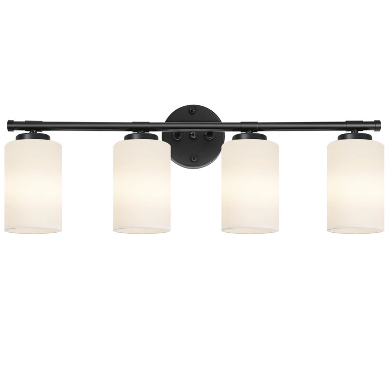 Borasisi Dimmable Vanity Light, 4 Lights, Black