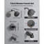 Ensemble de robinet de baignoire et de douche, complet avec pomme de douche à effet de pluie de 4,7 pouces et bec de baignoire, douchette réglable à 9 réglages, ensemble de garniture de baignoire à poignée simple avec valve d'équilibrage de pression en laiton, noir mat