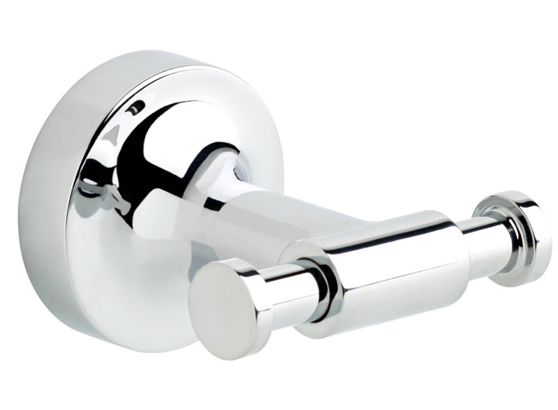 Voisin Double Towel Hook Bath Hardware Accessory, Polished Chrome