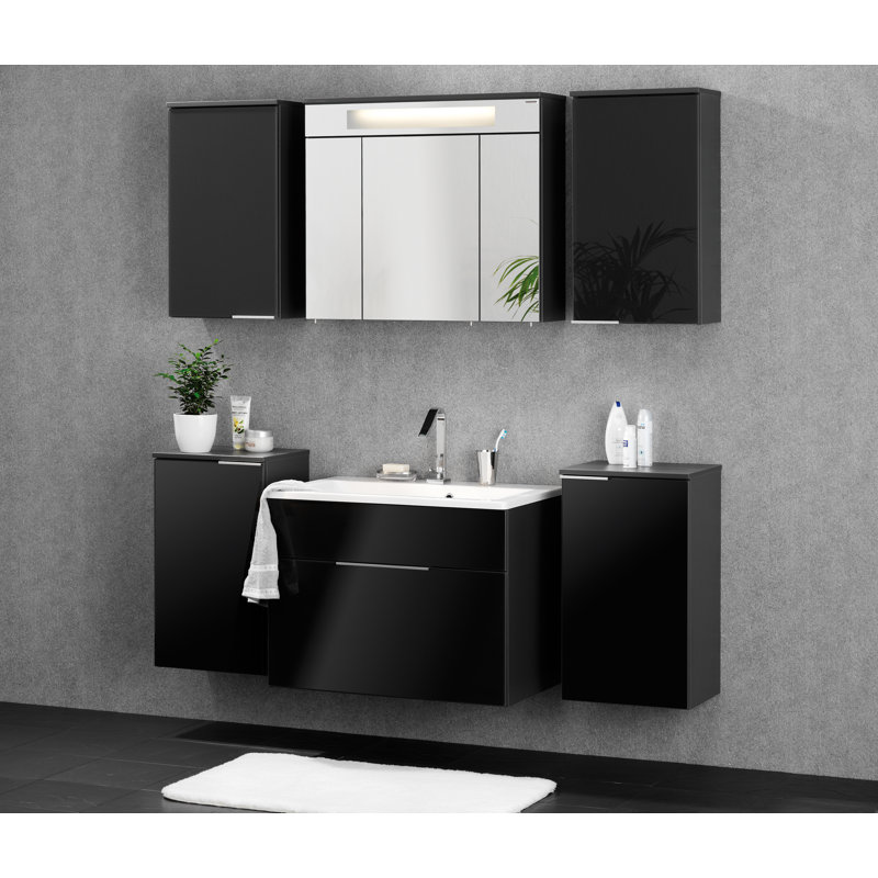 Kara Bathroom Cabinet, Anthracite, Right