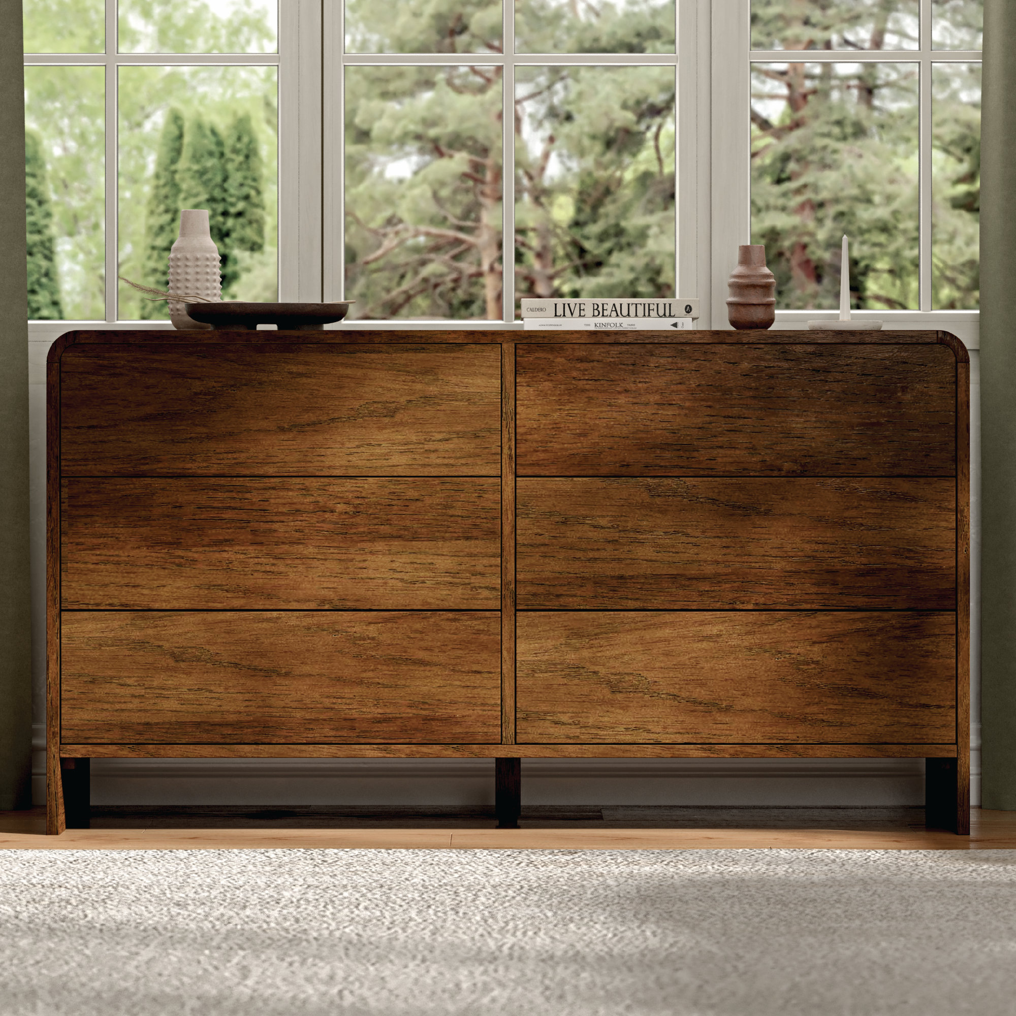 Bharka 6-Drawer Dresser - Thumbnail 2