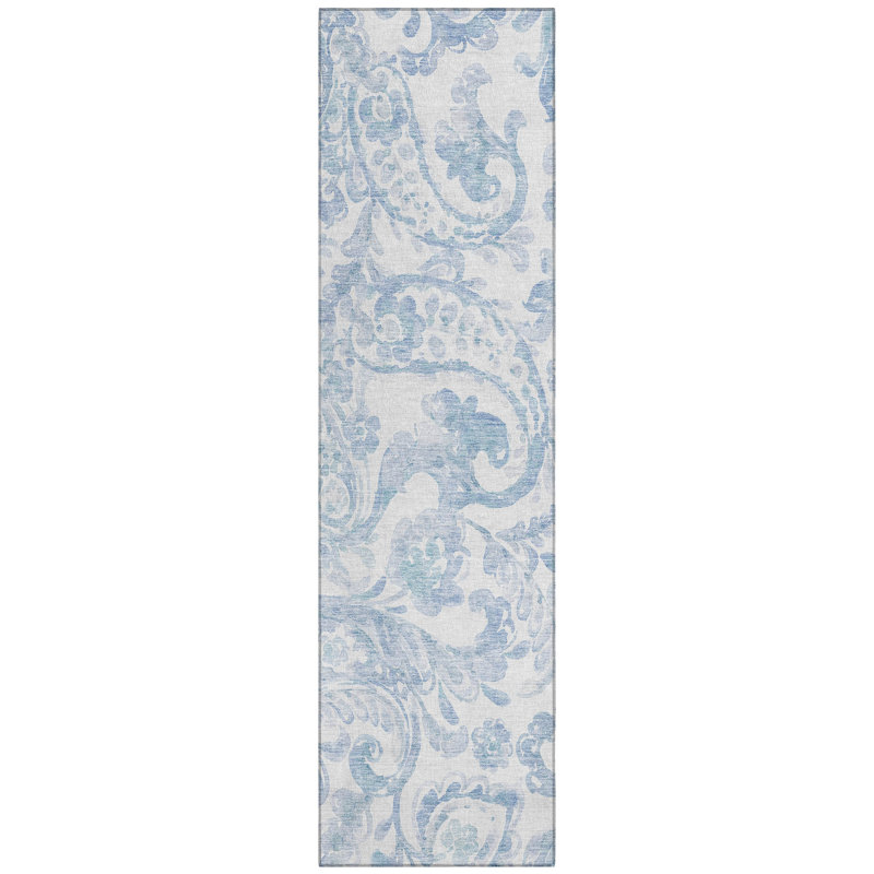 Spresa Washable Paisley Indoor / Outdoor Rug, Runner 2'3" x 7'6"