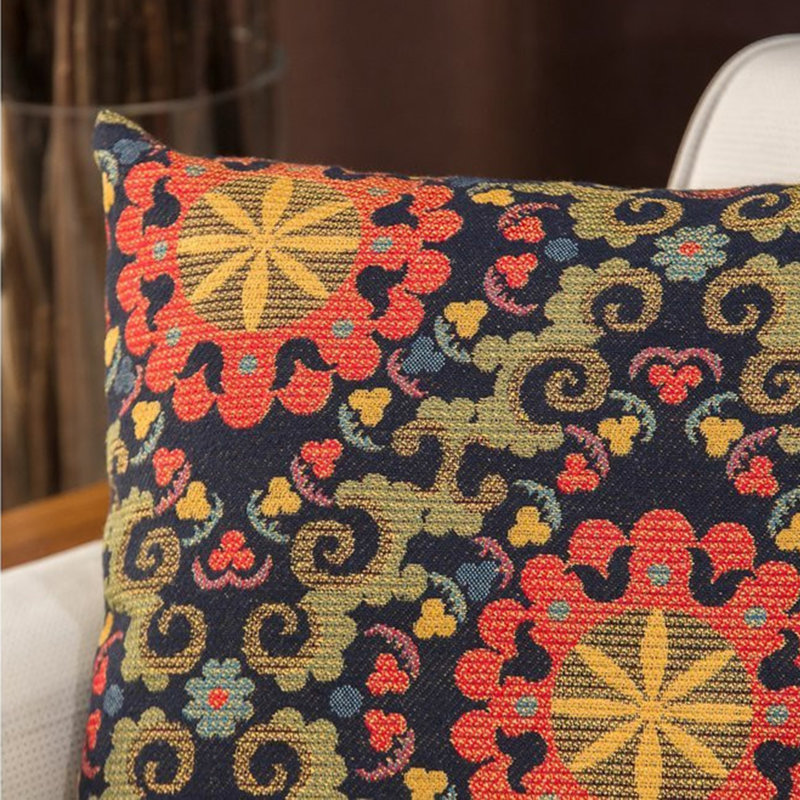 Coussin bleu foncé de qualité supérieure, 15 x 17,7 x 5,9 pouces | 100% polycoton, lavable à la machine à 86 ° F | Rembourrage en fibre douce, housse amovible | Idéal pour la décoration intérieure, les sièges confortables et une utilisation polyvalente
