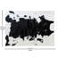 Tapis noir / blanc à motif de peau de vache avec envers en polyester de la collection Borrayo-299242862