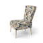 Chaise d'appoint rembourrée en velours Soft Neutrals Peony Elegance - Velours