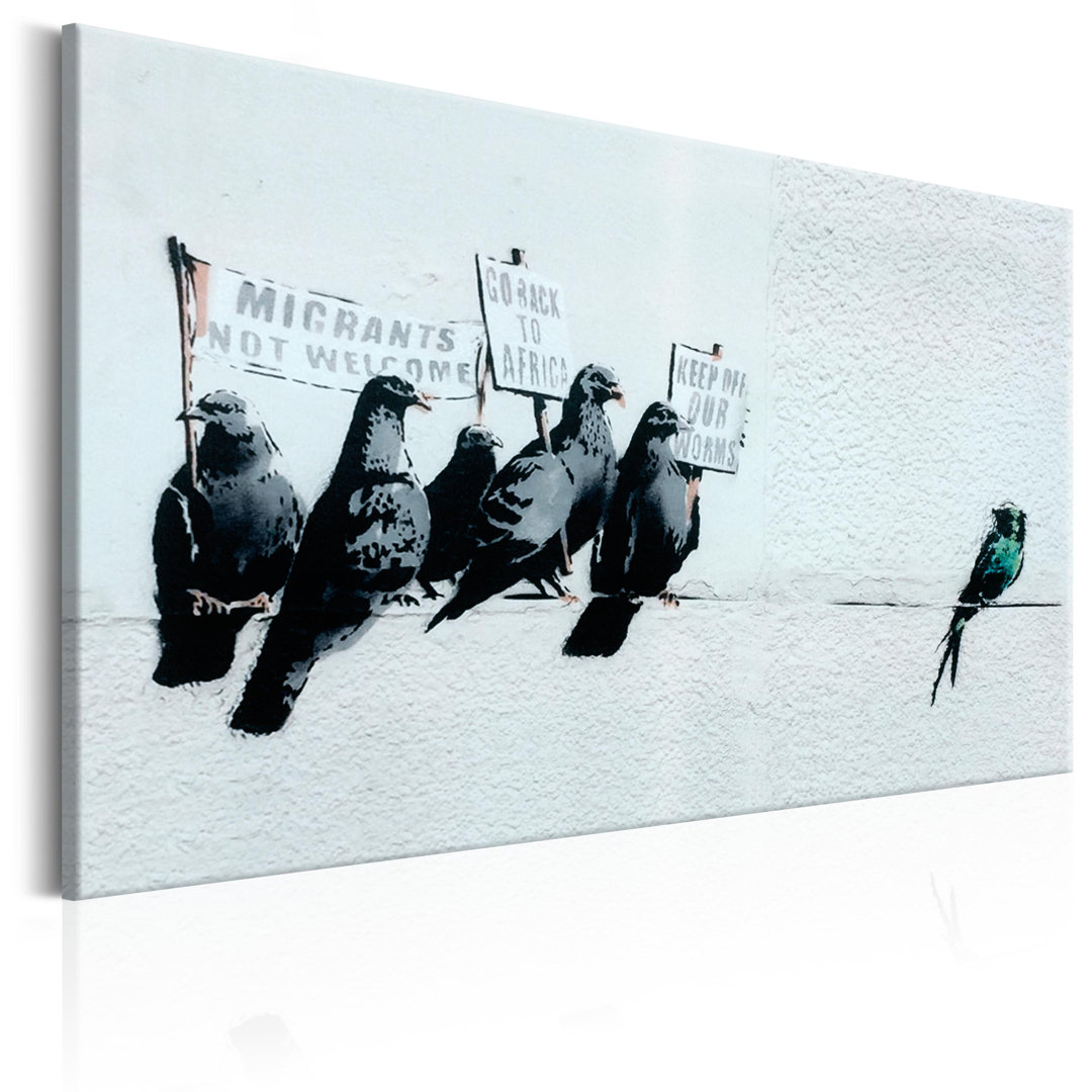 Leinwandbild - Protesting Birds by Banksy