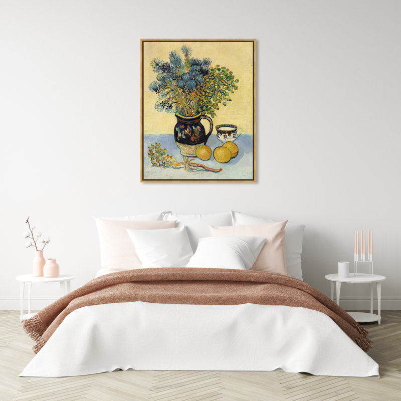 Impression sur toile «Van Gogh - Nature morte nature morte» par Oliver Gal, Floral and Botanical, Cadre doré