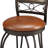 Haynie Eye-catching Metal Counter & Bar Stool with Faux Leather Cushioned Swivel Seat-46217052