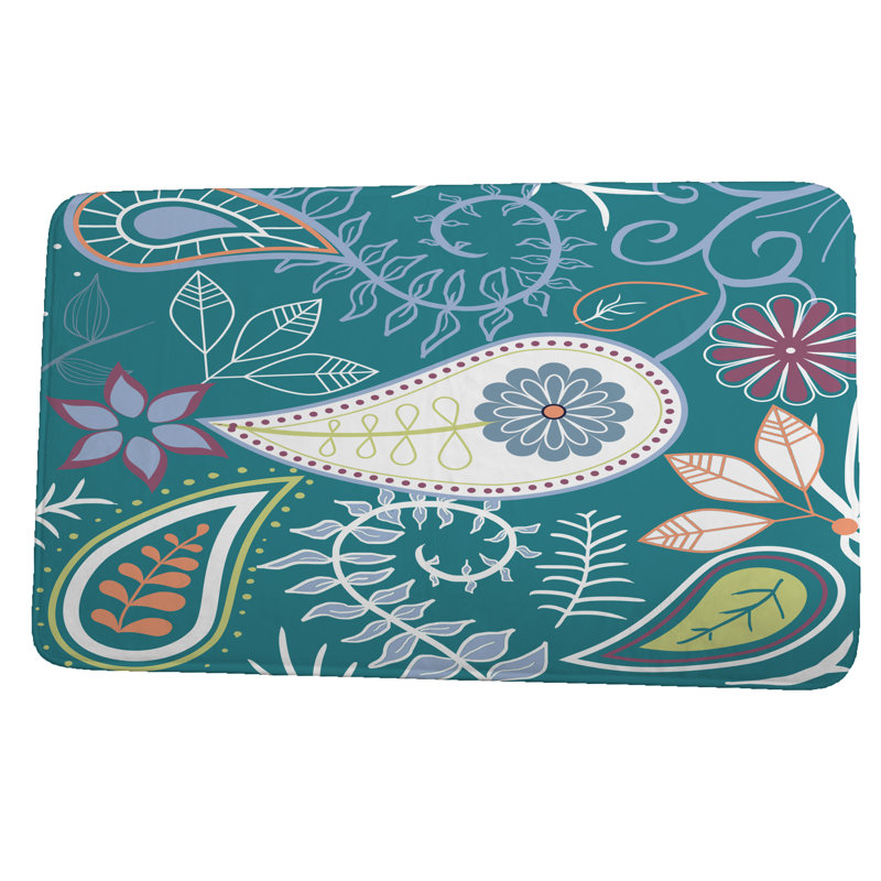 Tapis de bain Lowes, l 24 po x L 17 po, Bleu