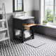 Cronin 24" Carrara White Marble Countertop Bath Vanity with Faucet and Mirror