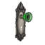 Victorian Plate with Decorative Keyhole and Crystal Emerald Door Knob-1841400362-1841400791