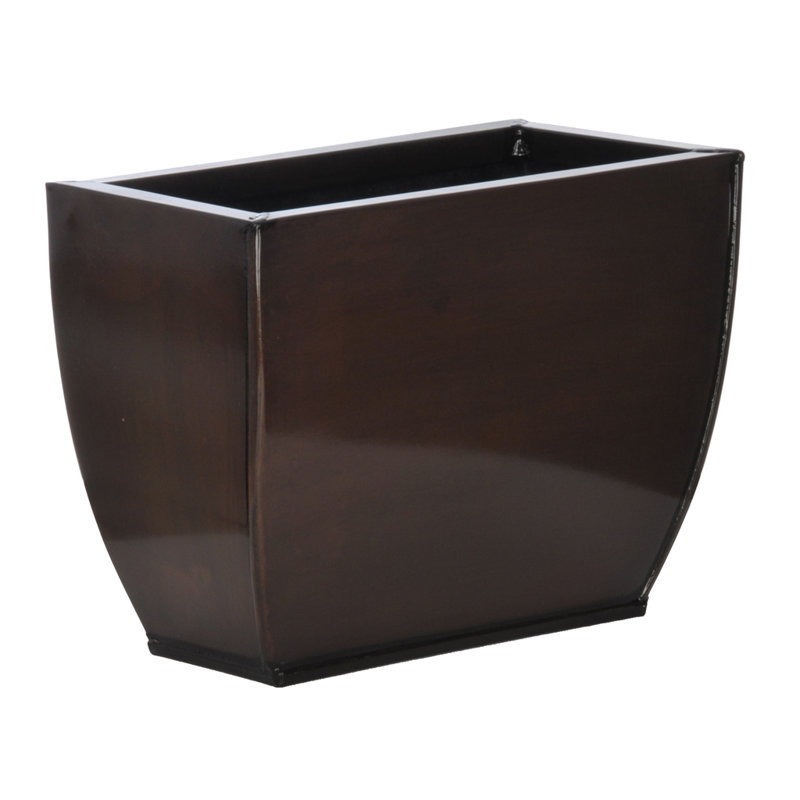 Metal Table Vase, Gloss Brown