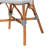 Billingslee Bali & Pari Genica Classic French Two-Tone Navy And White Weaving And Natural Rattan Bistro Chair