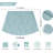 Rhombus Pattern Wedge Shaped Placemats Set Of 4, Waterproof Wipeable PVC Place Mats For Round Table, Vinyl Woven Table Mats, Blue