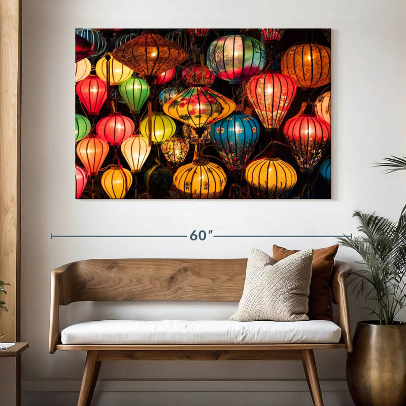 Kerner Glowing Chinese Lanterns, 34" H x 51" W