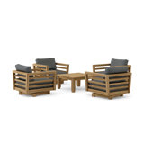 Cordoba Outdoor 5 - Piece Teak Conversation Set