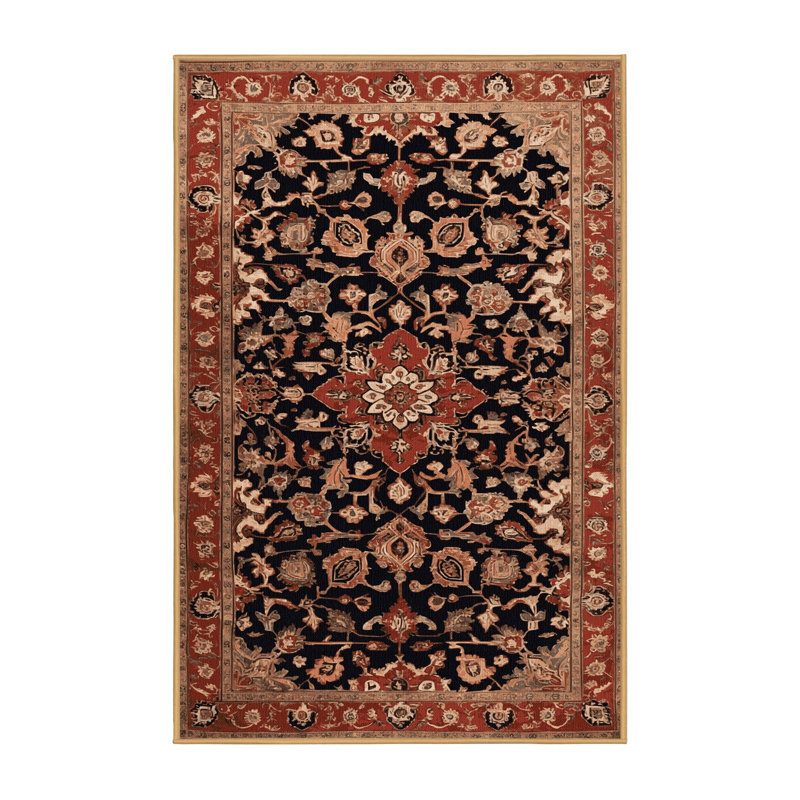 Tapis brun lavable à la machine, Rectangle 7 pi x 9 pi