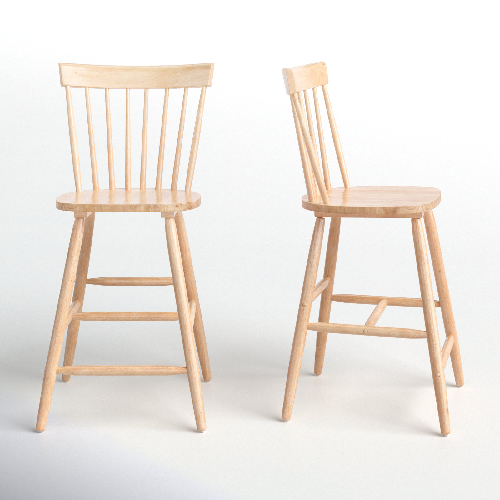 Stacee Solid Wood Bar & Counter Stool, Natural, Counter Stool (24" Seat Height)