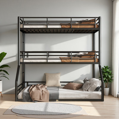 Twin Over Twin Over Full Bunk Bed