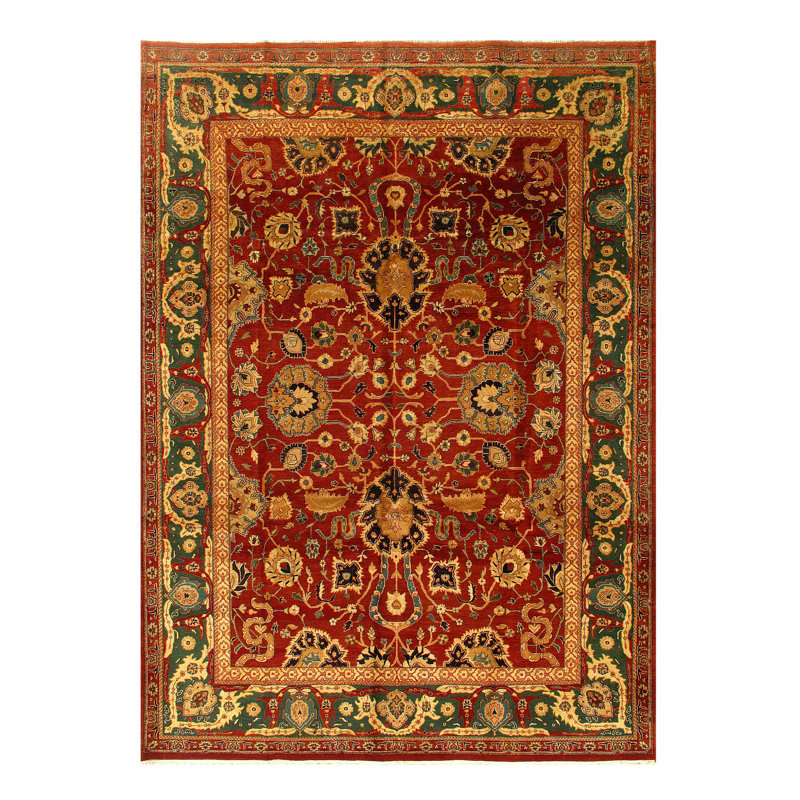 One-of-a-Kind Rectangle 9' X 13' Hand Knotted Area Rug