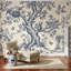 Papier peint Toile bleu et ivoire Toile-1209169855-1209169842