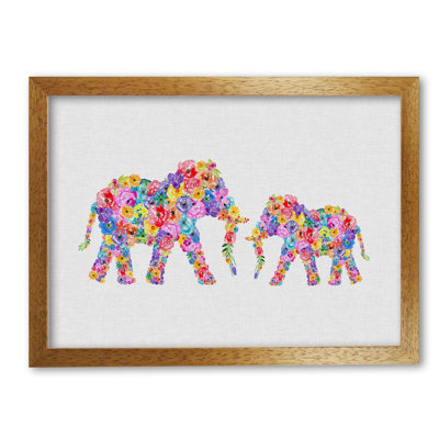 Floral Elephants - Print