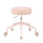  Adjustable Height Hydraulic Rolling Swivel Stool Chair with Metal Base and Faux Leather Cushion for Salon, Medical, Office and Home, 503 Kai Series - Round Seat, Pink