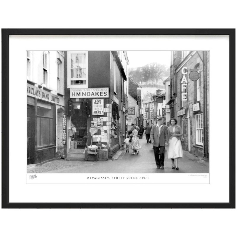 Mevagissey, Street Scene C1960 - Single Picture Frame Print, 40cm H x 50cm W x 2.3cm D