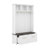 Hall Tree With 6 Golden Hooks,Grain Bench With Multiple Storage Space,Entryway Coat Rack W/ 2 Drawers,Wooden Shoe Benches-172535294