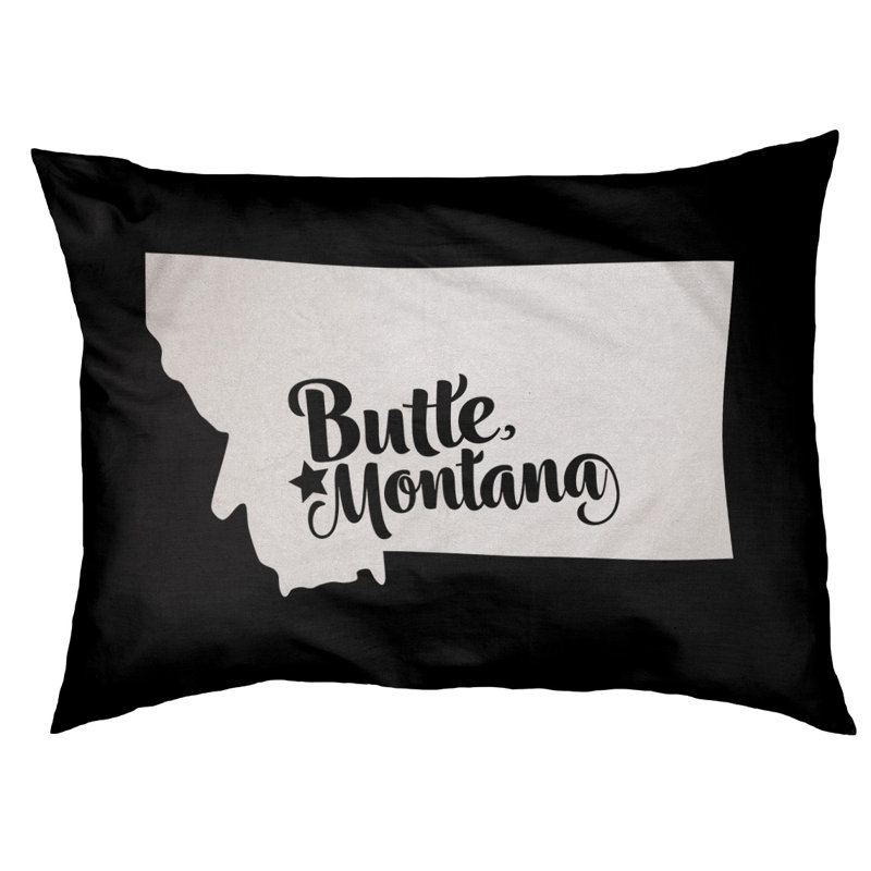 Coussin pour chien d’extérieur butte montana, Petit (l 28 po x P 18 po x H 6 po), Noir