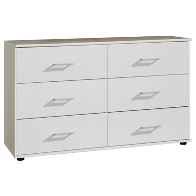 Bjerne Solid Wood 130 cm W Chest of 6 Drawers