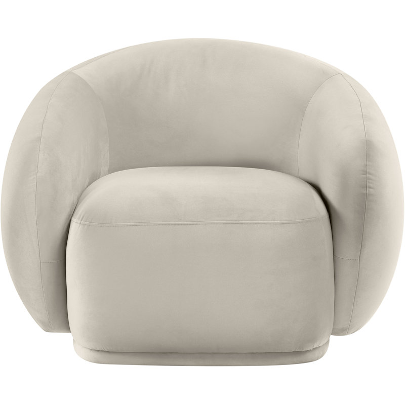 Emery Velvet Chair, Cream Velvet