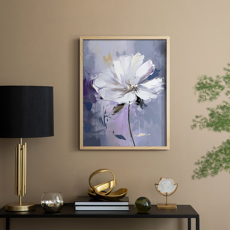 Reproduction encadrée FLORAL Series CDxxxiv - bois massif, H 11 po x l 9 po