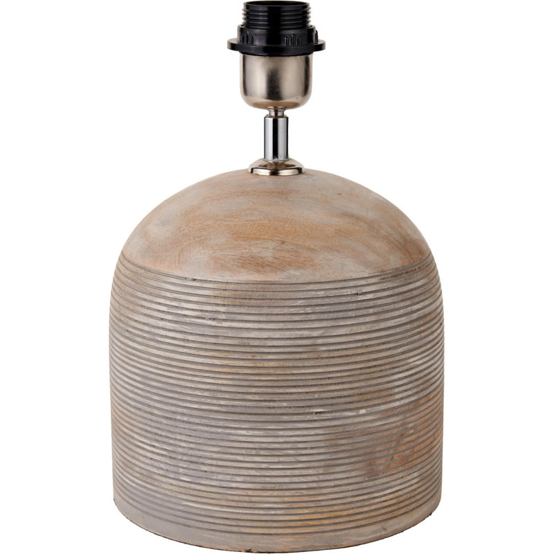 Nelu Wood Table Lamp, Grey