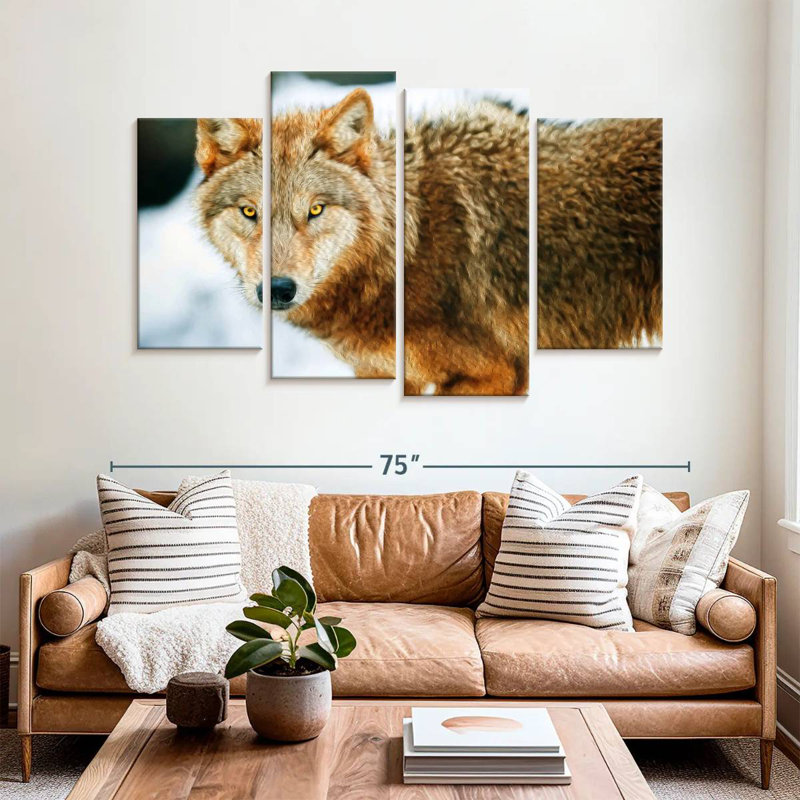 Brampt Brown Wolf, 42" H x 68" W