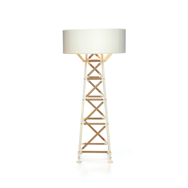 Construction Floor Lamp, Matte White, Large
