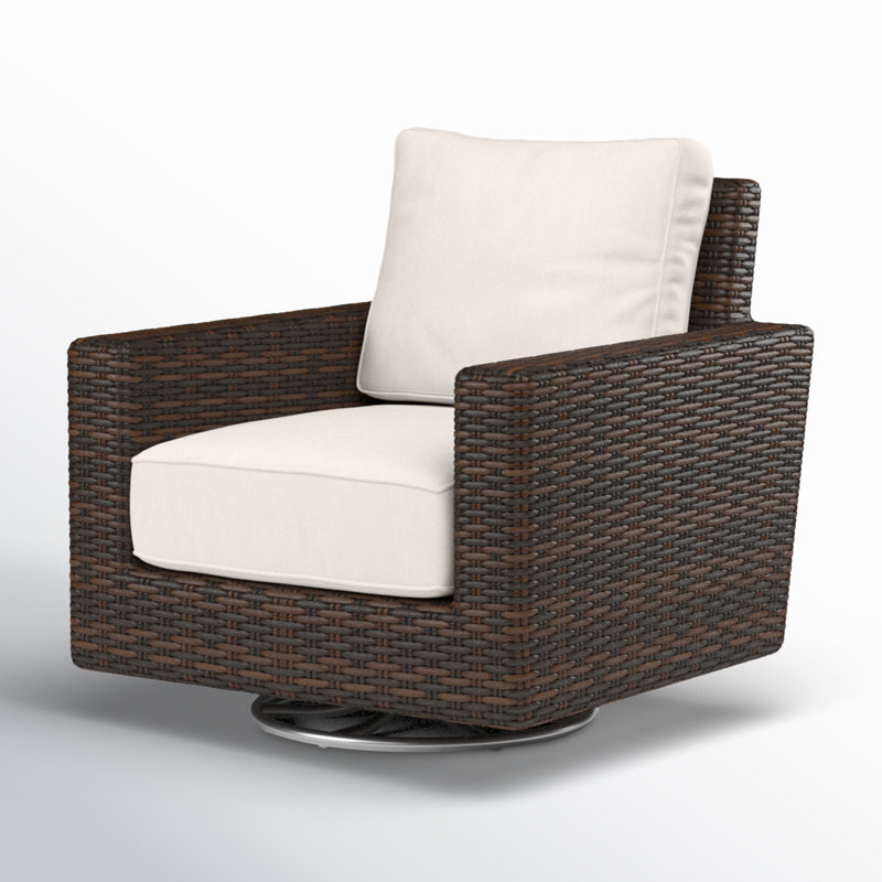 Parris Swivel Rocker Patio Chair with Sunbrella® Cushions, Canvas Natural Sunbrella® Canvas