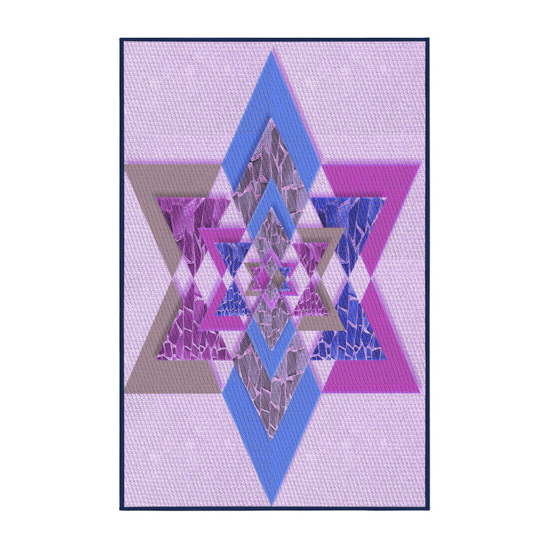 Washable Abstract Indoor Rug, Rectangle 8' x 10'
