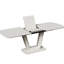 Table de salle à manger extensible de style moderne, gris blanc antique, pieds en forme de U, idéale pour les petits espaces industriel confortable 2 à 8 personnes