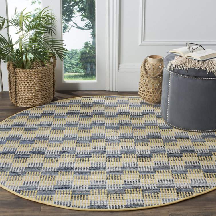 Alberta Hand Woven Cotton Abstract Rug