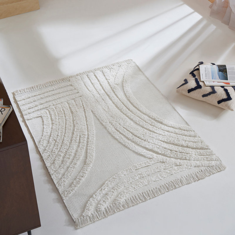 Tapis rectangulaire en coton Caiddie, Rectangle 8 pi x 10 pi
