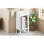 Armoire de salle de bain de style français 18 po avec rangement, solution pour petit espace avec lavabo en céramique, tablette réglable, charnières à fermeture en douceur-1745040571