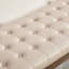Banc de chambre rembourré de 168 cm avec assise capitonnée en similicuir, taupe