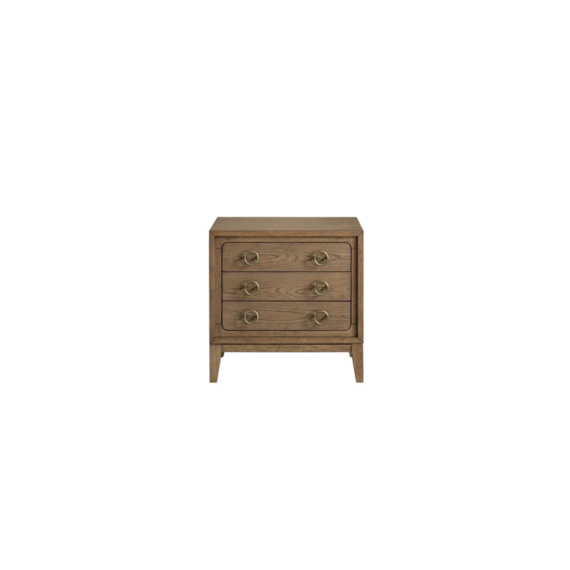 Table de chevet 3 tiroirs Latte Finish