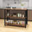 17 Stories 36" Tall 3-tier Bar Table With Storage Metal Frame Adjustable Foot Pads Grey-273701429