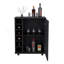 Chariot-bar Wick avec rangement pour le vin intégré, armoire spacieuse et roulettes lisses-1641610756